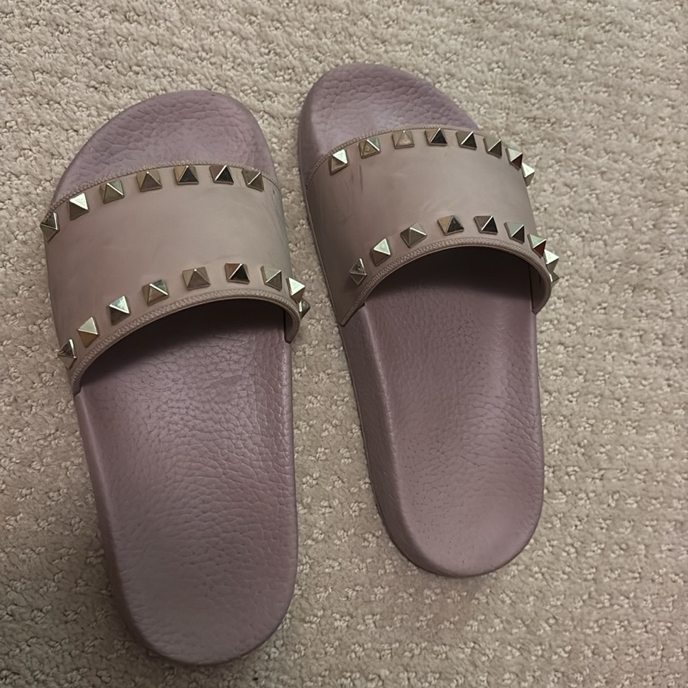 VALENTINO ROCKSTUD RUBBER SLIDES 35 - Picture 4 of 10